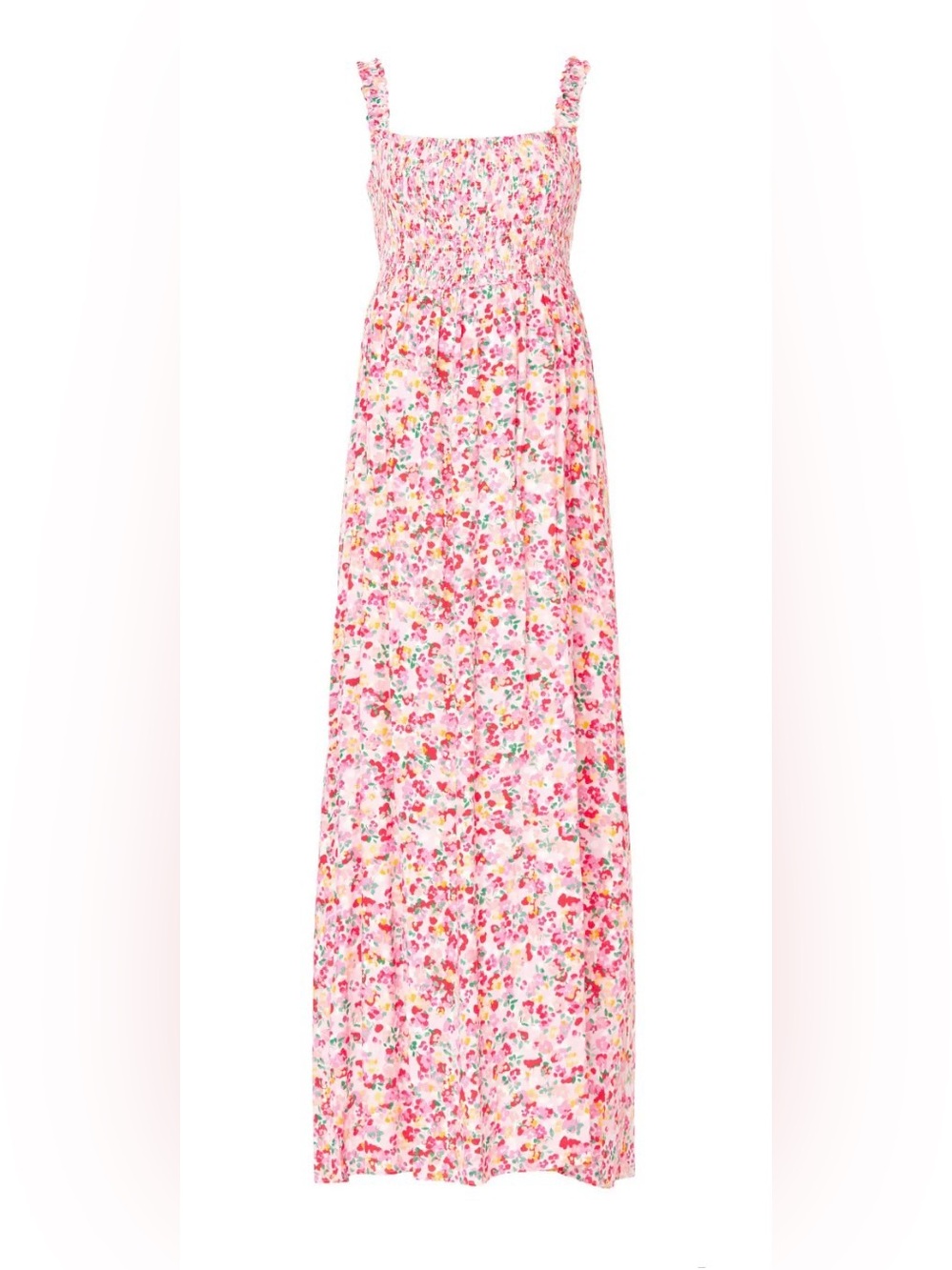 Seraphine Pink Floral Smocked Maxi dress